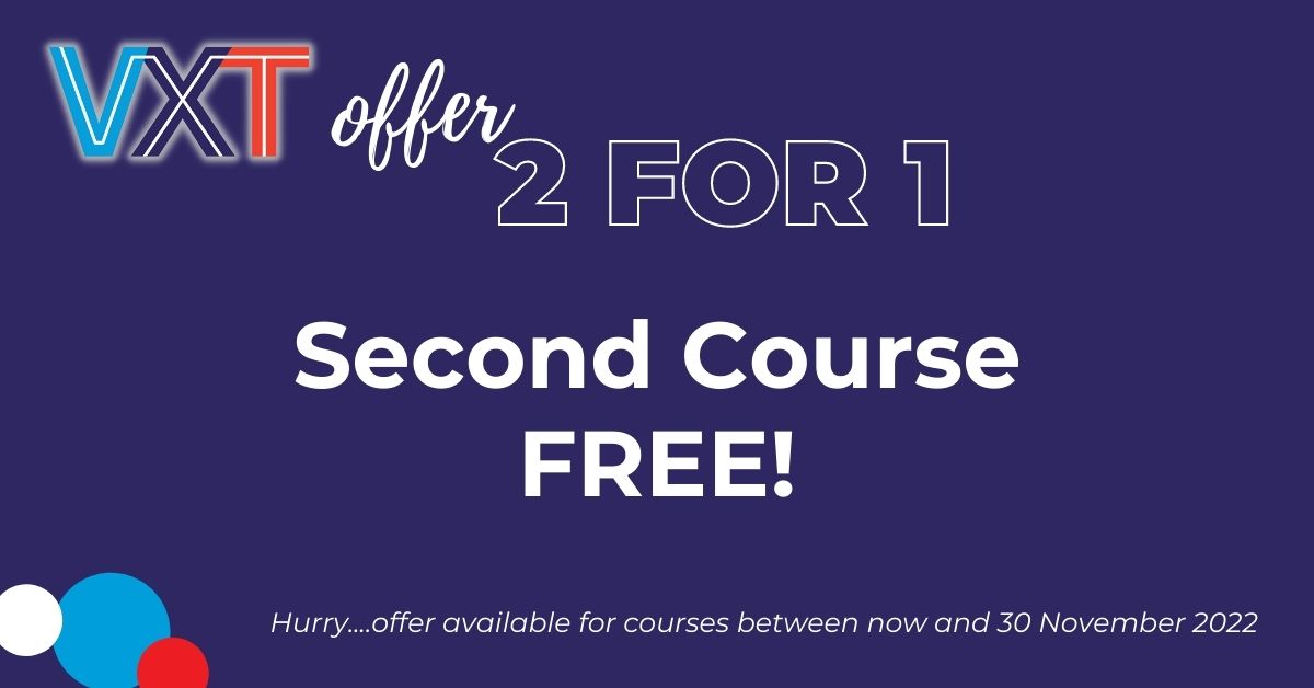 Enrol in a course and receive your second course for FREE