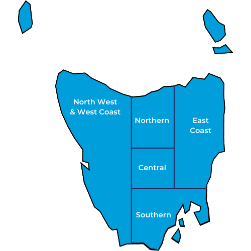 Tassie Map with Regions (1)